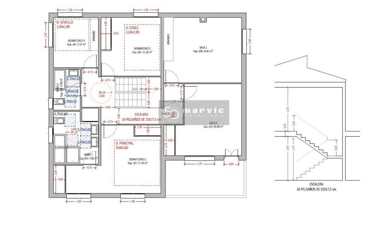 PLANO arquitecto planta 2, Mas Andreus 46
